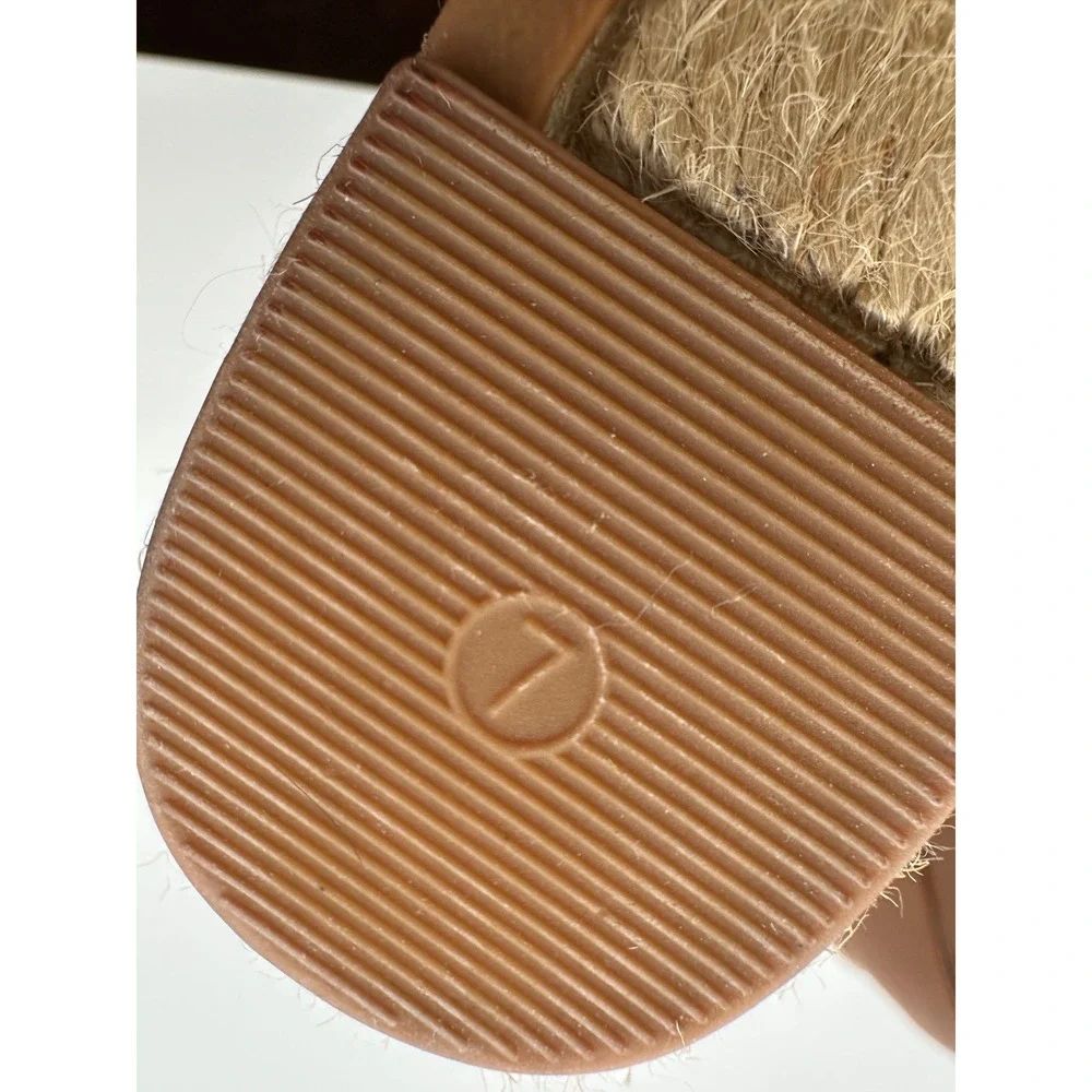 New Marc Fisher Espadrille Wedge Sandals 7 Brown Suede Adalyn Platform Summer